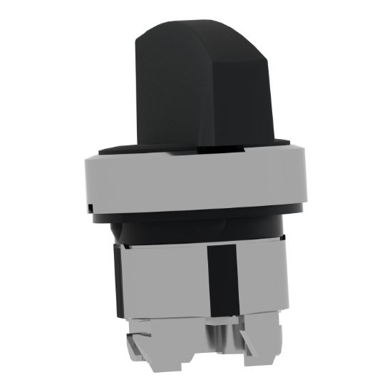 Picture of Head for selector switch, Harmony XB4, metal, black, 22mm, long handle, 3 positions, stay put