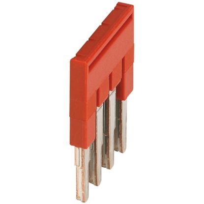 Picture of Plug-in bridge, Linergy TR, 4 points, for 2.5mmÂ² terminal blocks, red, 4 way, set of 50