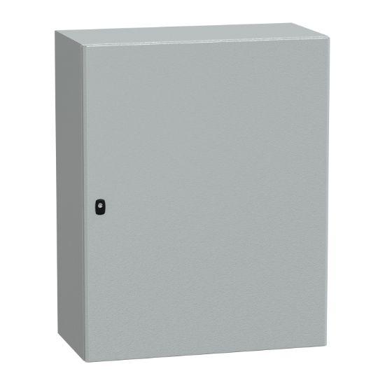 Picture of Wall mounted steel enclosure, Spacial S3D, plain door, with mounting plate, 1000x800x400mm, IP66, IK10