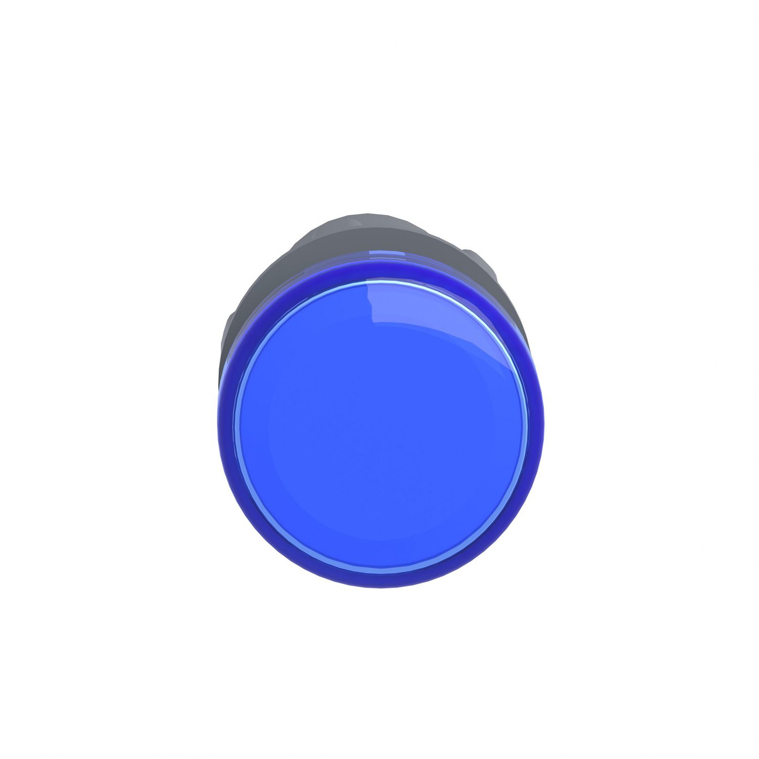 Picture of Monolithic pilot light, Easy Harmony XA2, plastic, blue, 22mm, integral LED, screw clamp terminals, 24V AC DC