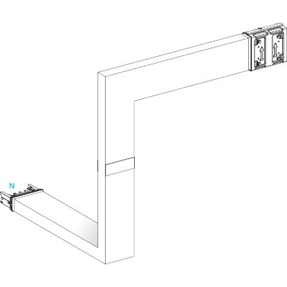 Picture of Multiple, Canalis KSA250, Alu, 100/160/250A, all sides made to measure, 1 fire barrier,downward then turns right,RAL9001