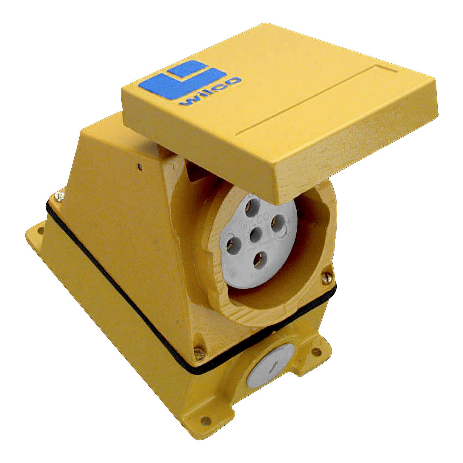 Picture of Socket Outlet, Metal Clad, 1 Gang, 63A, 500V, 5 Round Sockets