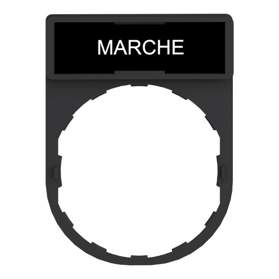 Picture of Legend holder 30x40mm, Harmony XB4, plastic, with legend 8x27mm, marked MARCHE