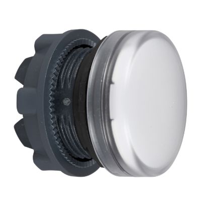 Picture of Head for pilot light, Harmony XB5, metal, white, 22mm, plain lens for BA9s bulb