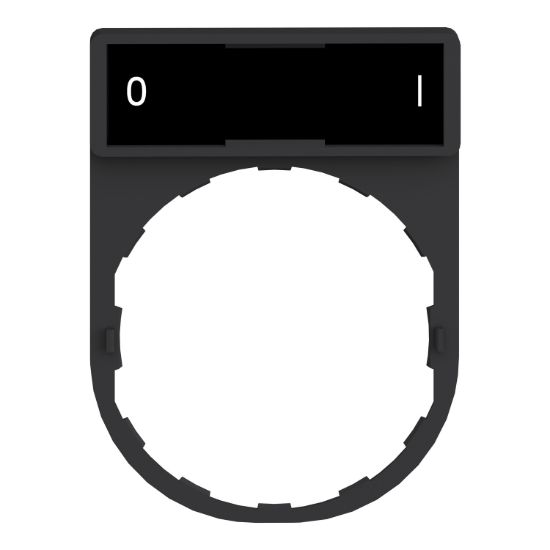 Picture of Legend holder 30x40mm, Harmony XB4, plastic, with legend 8x27mm, marked O and I