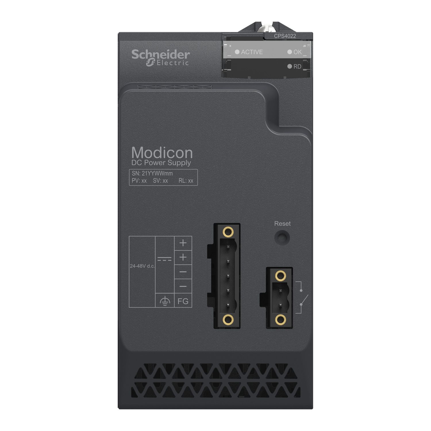 Picture of redundant power supply module, Modicon X80, 24 to 48V DC