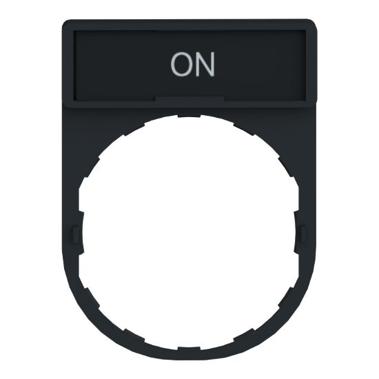 Picture of Legend holder 30x40mm, Harmony XB4, plastic, with legend 8x27mm, marked ON