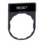 Picture of Legend holder, Harmony XB4, 30 x 40mm, plastic, 8 x 27mm legend, white marked RESET
