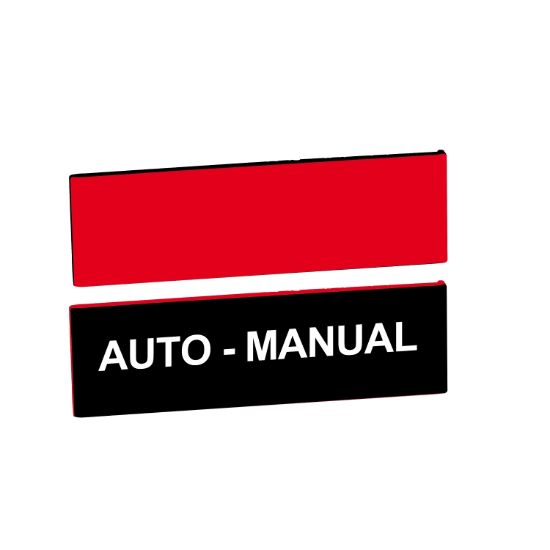 Picture of legend - content "AUTO - MANUAL" C / W holder