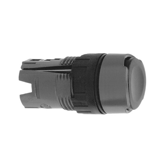 Picture of Head for non illuminated push button, Harmony XB6, black flush, 16mm, integral LED, spring return, unmarked
