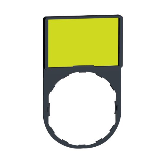 Picture of Legend holder 30x50mm, Harmony XB4, plastic, with legend 18x27mm, 1 white side, 1 yellow side, unmarked