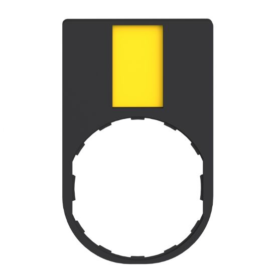 Picture of Legend holder 30x50mm, Harmony XB4, plastic, with legend 18x27mm, 1 white side, 1 yellow side, unmarked