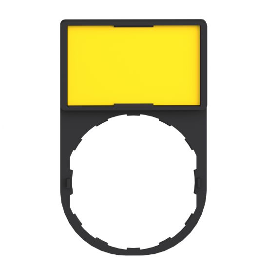 Picture of Legend holder 30x50mm, Harmony XB4, plastic, with legend 18x27mm, 1 white side, 1 yellow side, unmarked