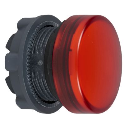 Picture of Head for pilot light, Harmony XB5, metal, red, 22mm, plain lens for BA9s bulb