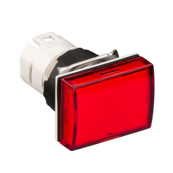Picture of Head for pilot light, Harmony XB6, rectangular red, 16mm, integral LED