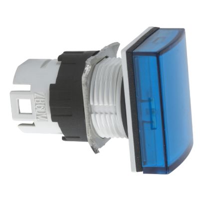Picture of Head for pilot light, Harmony XB6, rectangular blue Ø 16 integral LED