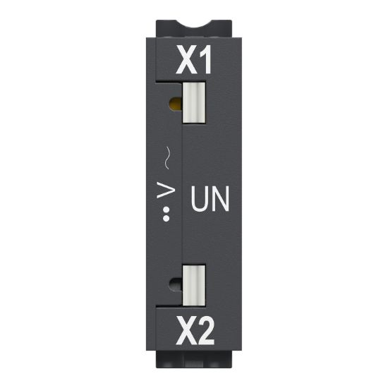 Picture of Light block, Harmony XB4, Harmony XB5, for head 22mm, universal LED, 110…120V AC, compact push in terminals