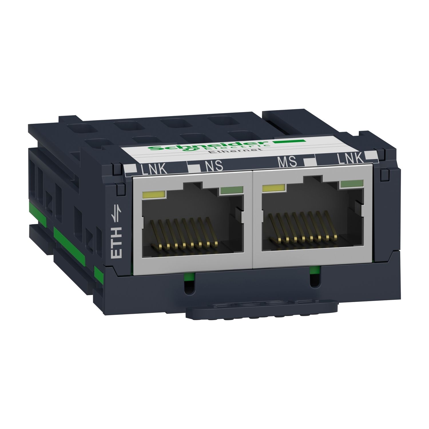 Picture of Modbus TCP communication module for ZBRN1, Harmony XB5R, 2 Ethernet RJ45 connectors