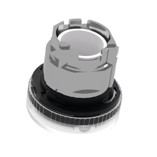 Picture of Head for pilot light, Harmony XB4, metal, white, 22mm, plain lens for BA9s bulb