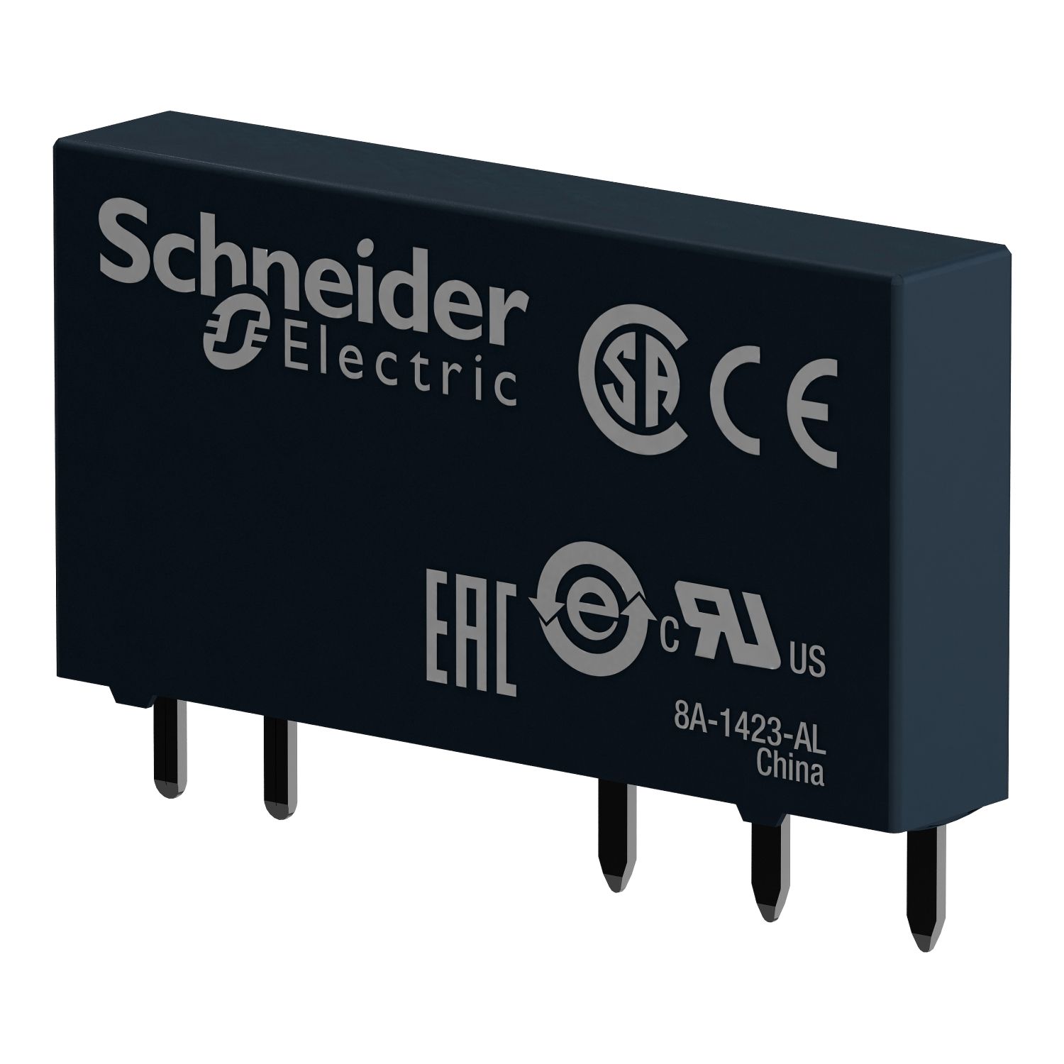 Picture of Slim interface plug in relay, Harmony Electromechanical Relays, 6A, 1CO, low level, 24V DC