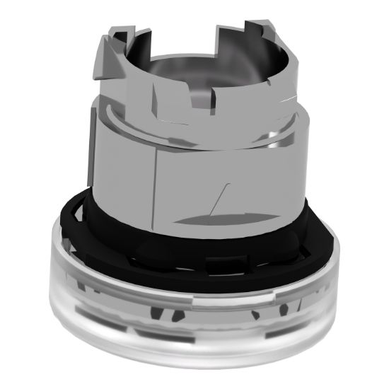 Picture of Head for pilot light, Harmony XB4, white, 22mm, with grooved lens, universal LED