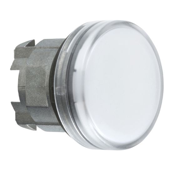 Picture of Head for pilot light, Harmony XB4, white Ø22 mm grooved lens BA9s bulb