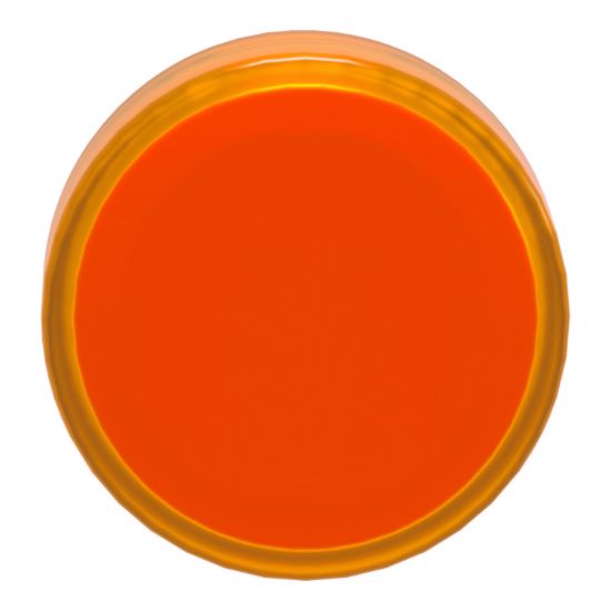 Picture of Head for Pilot light, Harmony XB4, metal, orange, 22mm, universal LED, plain lens