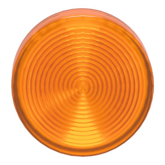 Picture of Head for pilot light, Harmony XB4, orange, 22mm, with grooved lens, universal LED