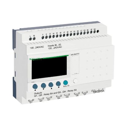 Picture of Modular smart relay, Zelio Logic, 26 I/O, 100...240 V AC, clock, display