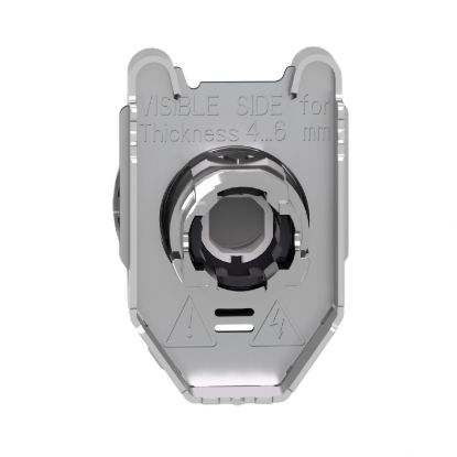 Picture of Head for pilot light, Harmony XB4, metal, blue flush mounted, 30mm, universal LED, plain lens