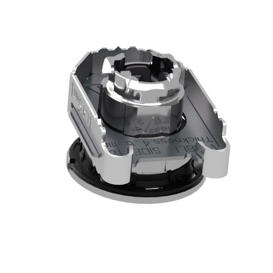 Picture of Head for pilot light, Harmony XB4, metal, blue flush mounted, 30mm, universal LED, plain lens