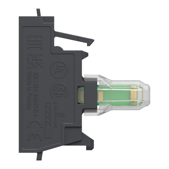 Picture of Light block, Harmony XB4, Harmony XB5, for head 22mm, universal LED, 230…240V AC, compact push in terminals
