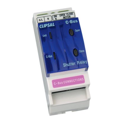Picture of Relay, C-Bus, DIN Rail Mounted, Shutter, 240V AC, 1 Channel, 2A, Without C-Bus Power Supply