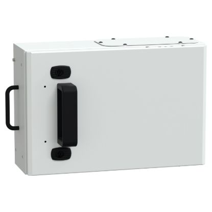 Picture of Tap off unit, Canalis KS 100A to 1000A, with fuse holder, 160A, blade size 0 fuses not supplied, 3L+PEN, IP55, RAL9001