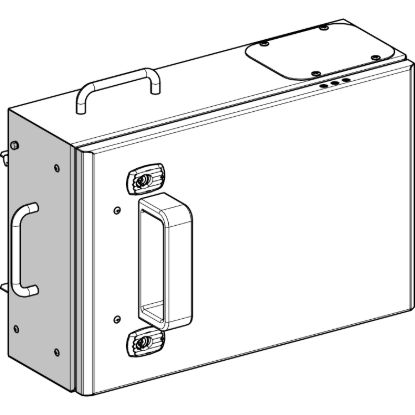 Picture of Tap off unit, Canalis KS 100A to 1000A, with fuse holder, 160A, BS fuses not supplied, 3L+N+PE, IP55, RAL9001