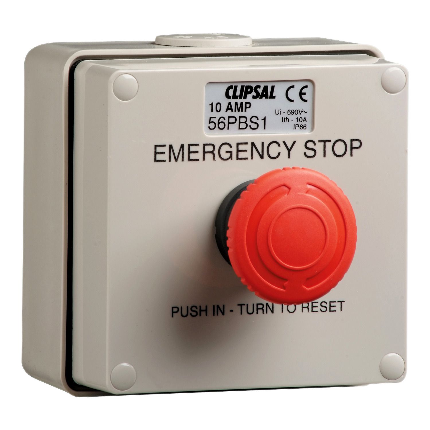 Picture of Push Button Control Station, Clipsal - 56 Series, 3A, Emergency Stop