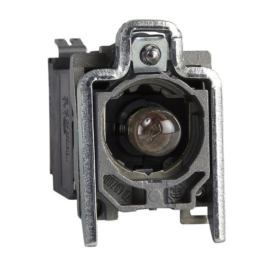 Picture of blue light block with body/fixing collar integral LED 24V