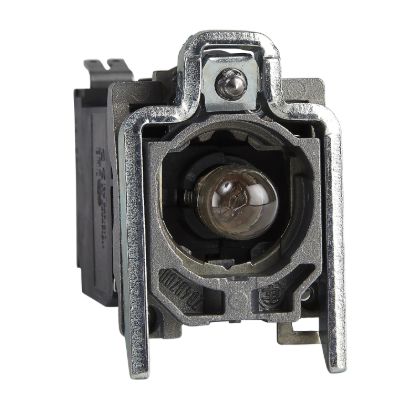 Picture of green light block with body/fixing collar integral LED 24V