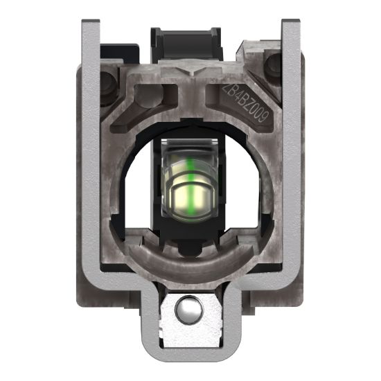 Picture of Light block with body fixing collar, Harmony XB4, metal, orange, integral LED, 12V AC DC