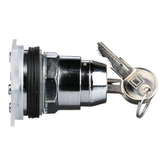 Picture of Head for key selector switch, Harmony 9001K, metal, key switch, key active left, 30mm, key E10, 2 positions, Cam E, stay put