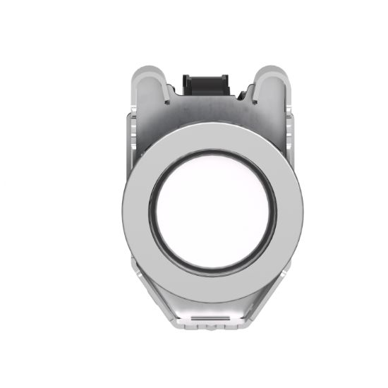 Picture of Pilot light, Harmony XB4,metal, white flush mounted, 30mm, universal LED, plain lens, 24V AC DC