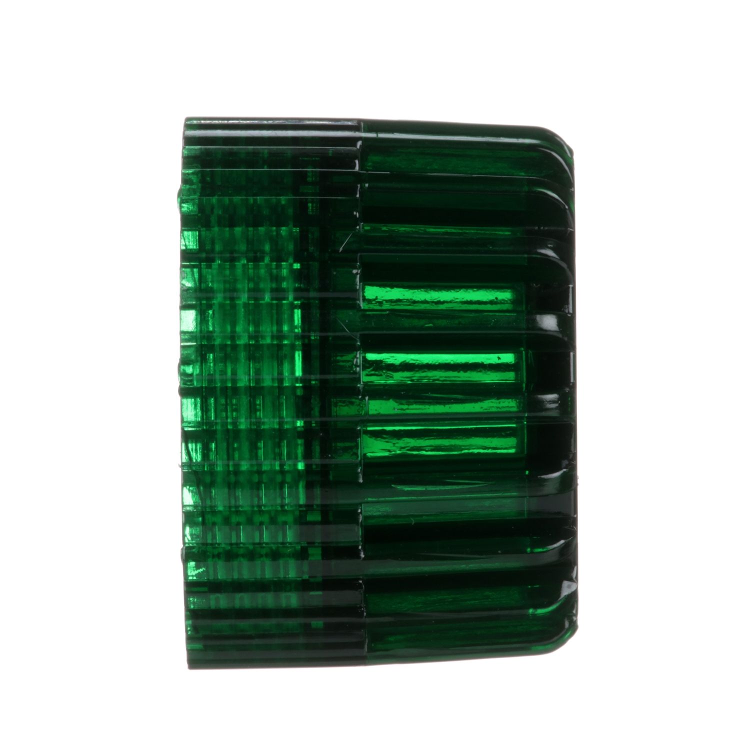 Picture of "Cap, Harmony 9001K, Harmony 9001SK, polycarbonate, green, grooved lens, 30mm, for illuminated push button"