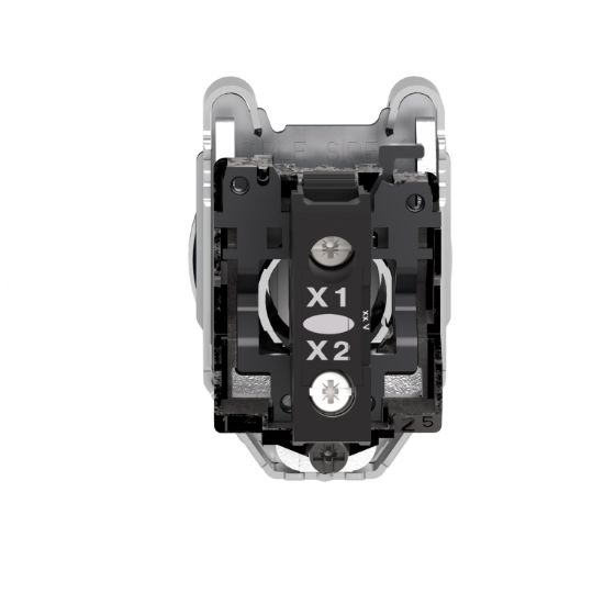 Picture of Pilot light, Harmony XB4,metal, white flush mounted, 30mm, universal LED, plain lens, 110...120V AC