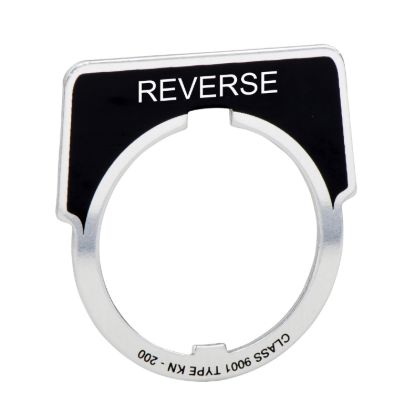 Picture of Legend, Harmony 9001K, Harmony 9001SK, 30mm, aluminium, black with silver letters, 40x43mm, marking REVERSE