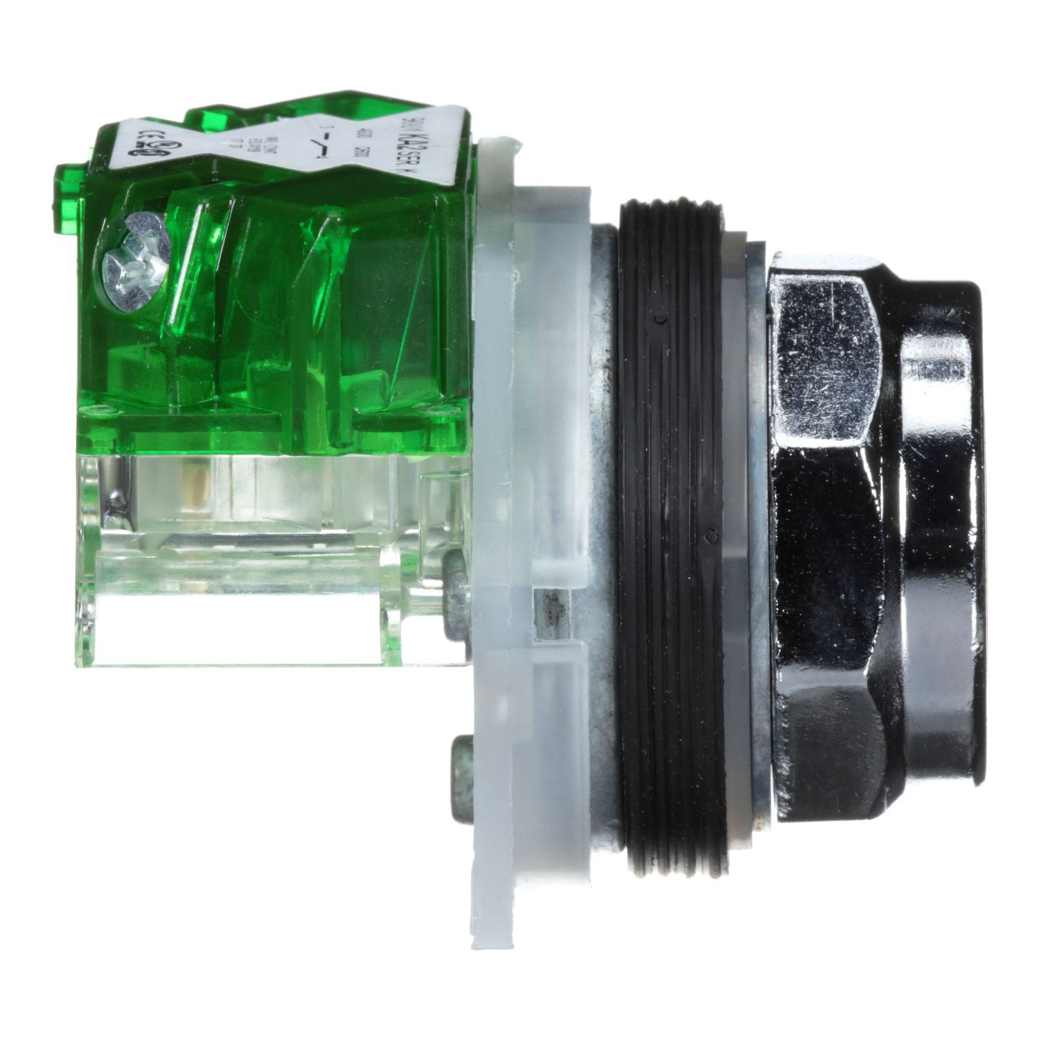 Picture of Push button, Harmony 9001K, metal, flush, black, 30mm, spring return, 1NO