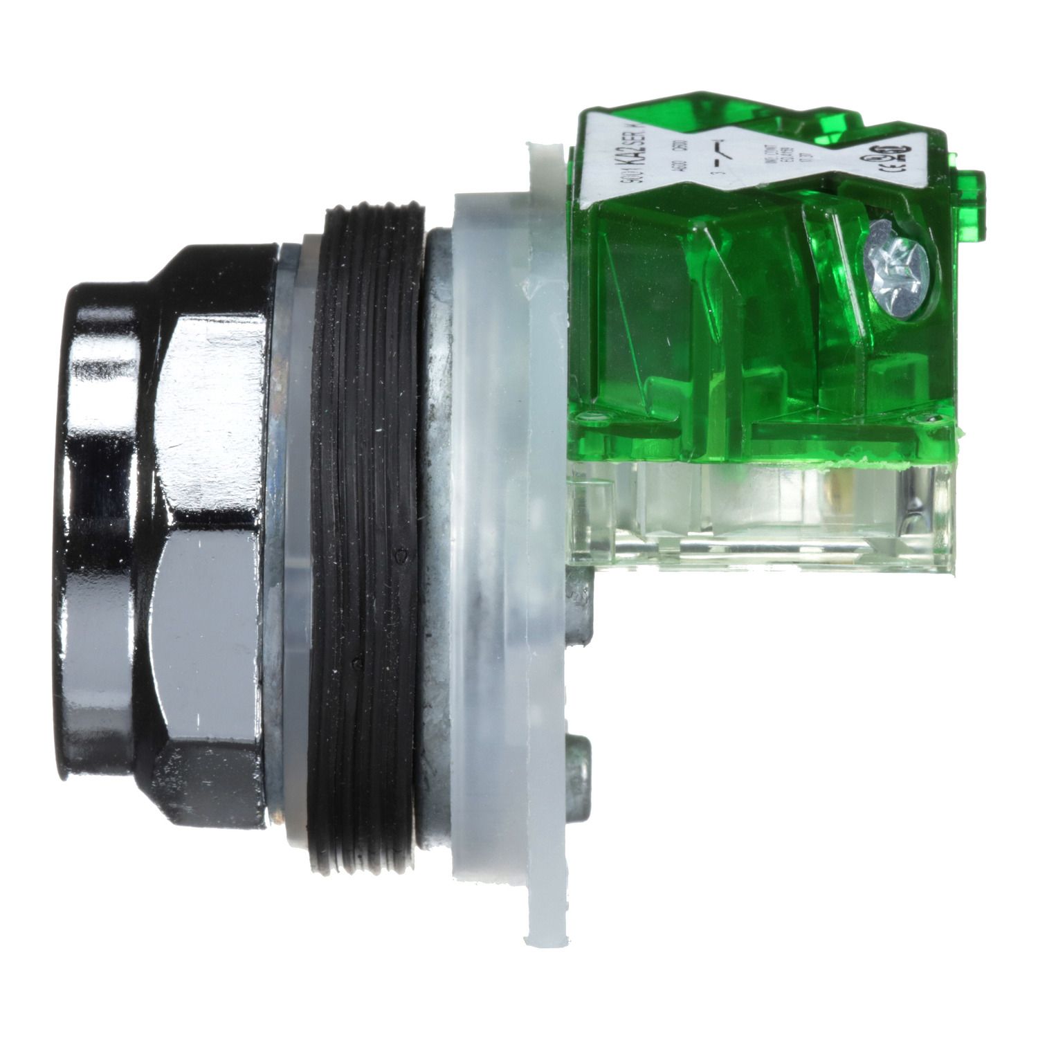 Picture of Push button, Harmony 9001K, metal, flush, black, 30mm, spring return, 1NO