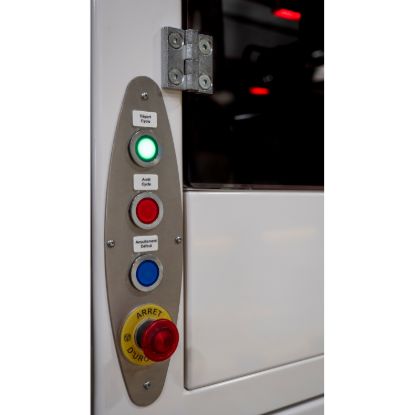 Picture of Pilot light, Harmony XB4,metal, green flush mounted, 30mm, universal LED, plain lens, 230...240V AC