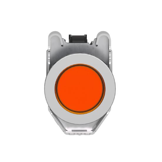 Picture of Pilot light, Harmony XB4,metal, orange flush mounted, 30mm, universal LED, plain lens, 230...240V AC