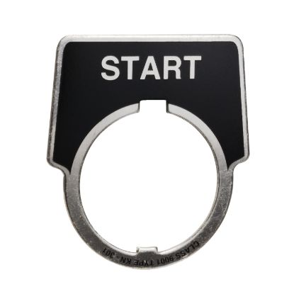 Picture of Legend, Harmony 9001K, Harmony 9001SK, 30mm, aluminium, black with silver letters, 44x50mm, marking START