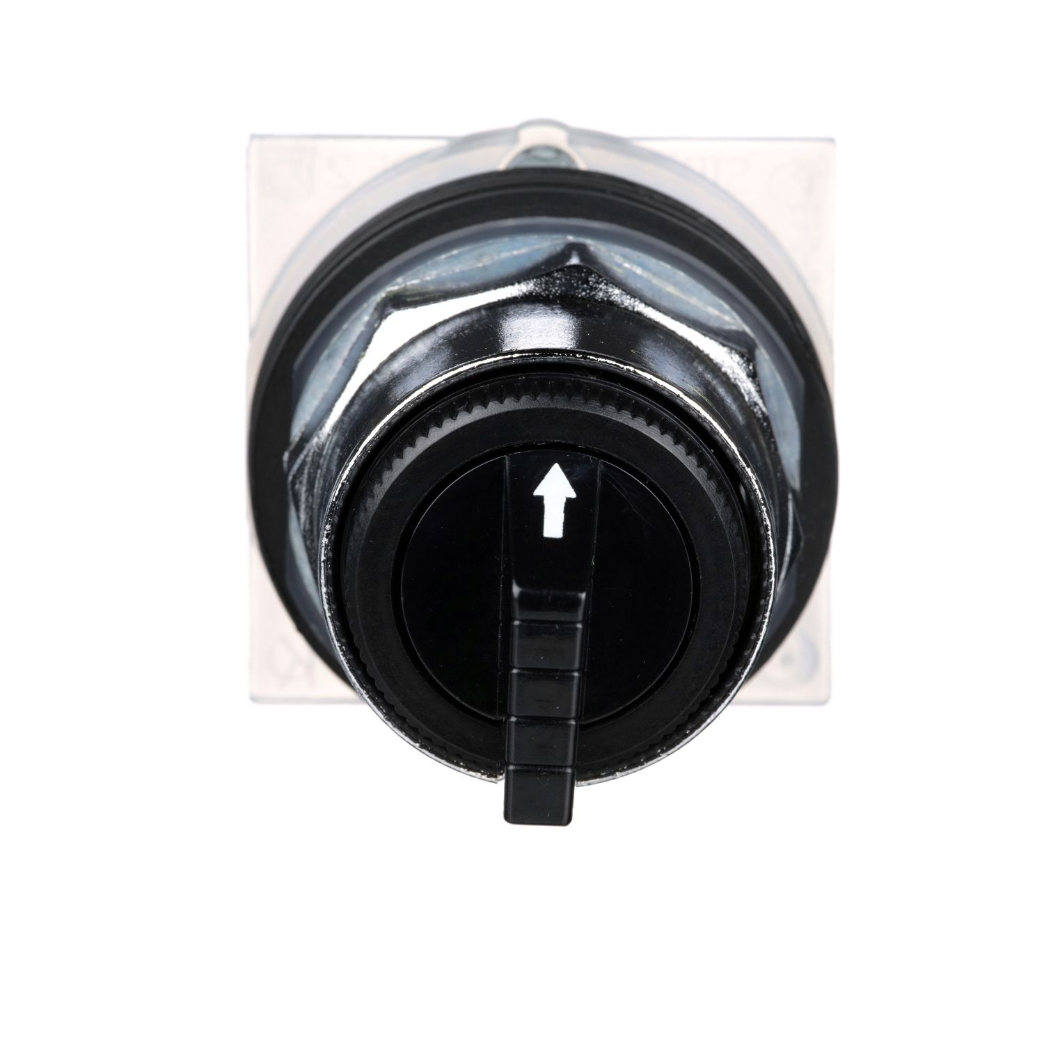 Picture of Head for selector switch, Harmony 9001K, metal, standard handle, black, 30mm, 3 positions, stay put, Cam F